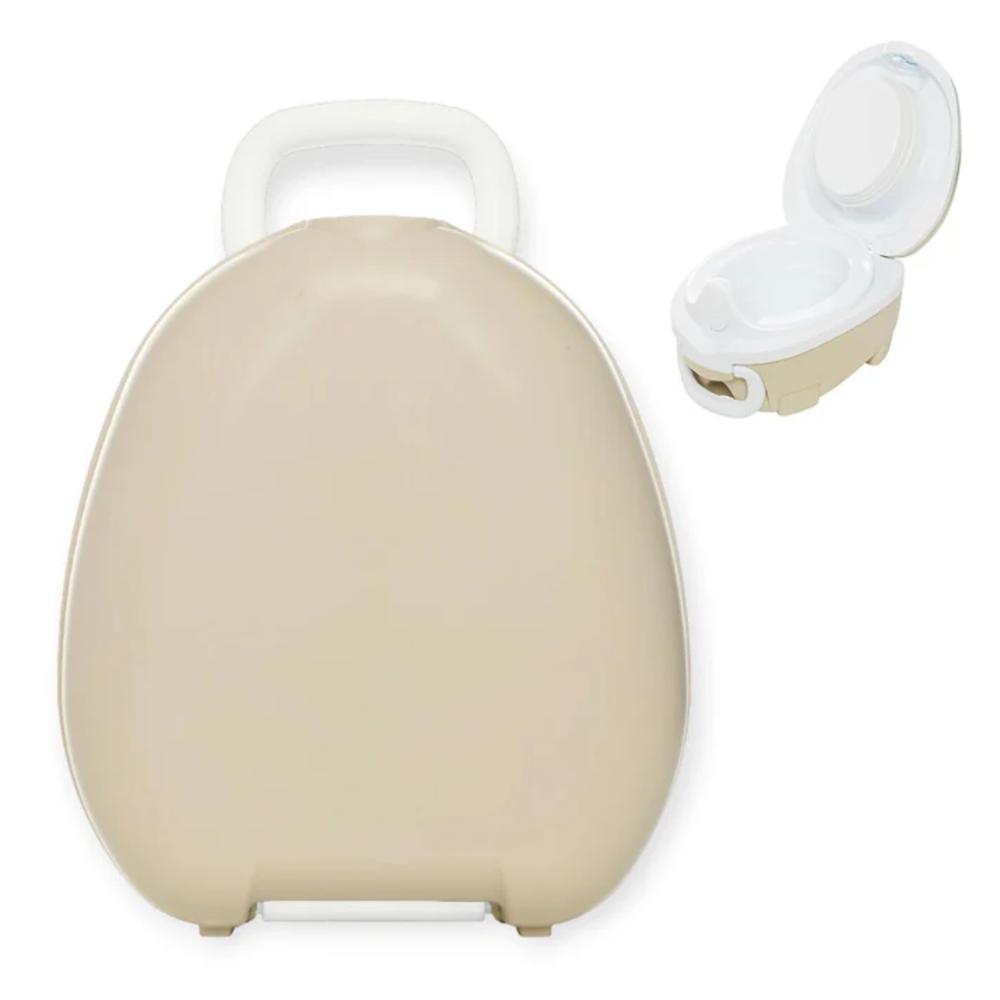 Beige My Carry Potty against white background.