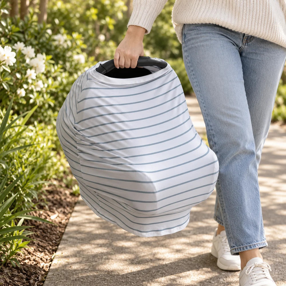 5 in 1 Multi-Use Cover - Seaside Stripes