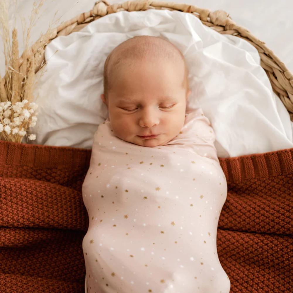 Stretchy Swaddle - Starlit Pink