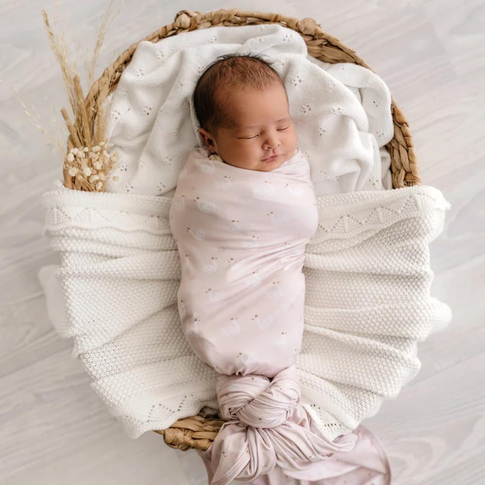 Stretchy Swaddle - Swan Princess