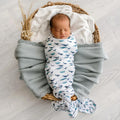 Stretchy Swaddle - Whales Tales