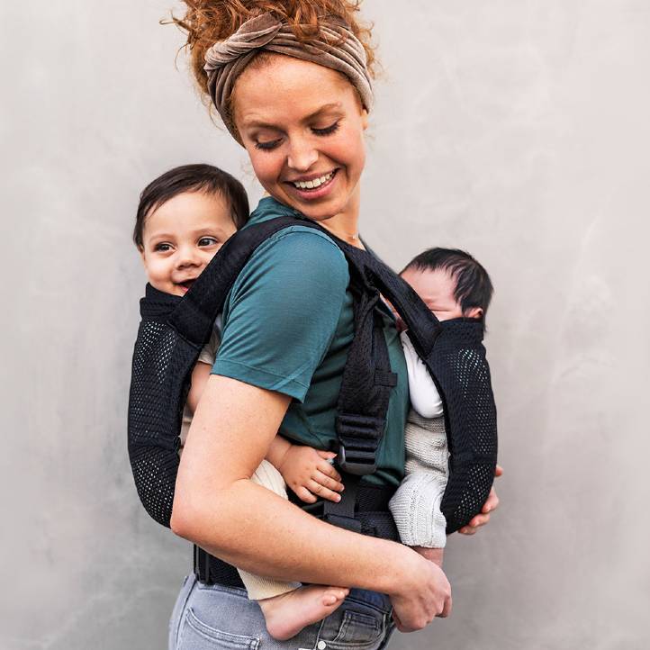 Mini Monkey Tandem Baby Carrier - Black