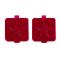 Red Montiico mini plastic boxes for sauces and snacks