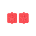 red Montiico mini plastic boxes for sauces and snacks