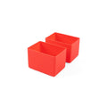 red Montiico silicone cups for Feast lunch box two pack