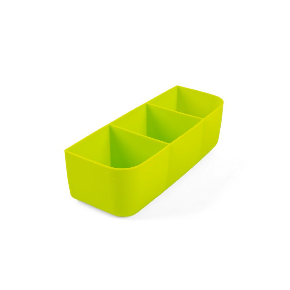 green Montiico three compartment silicone tray for Feast lunch box