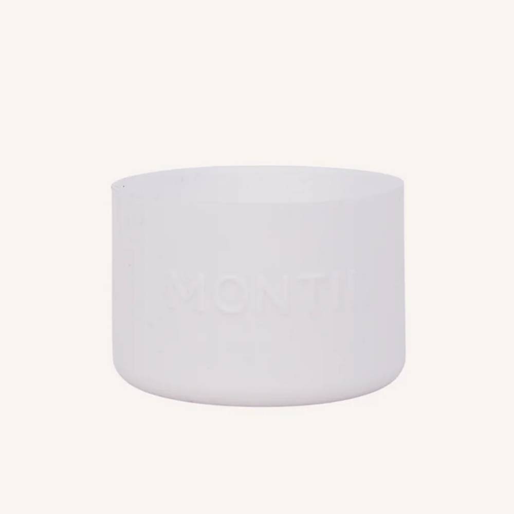 white Montiico small silicone bumper for water bottles