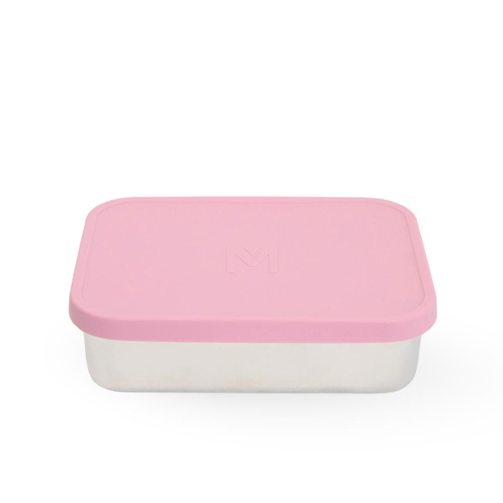 pink silicone and stainless steel Montiico multiway lunch box