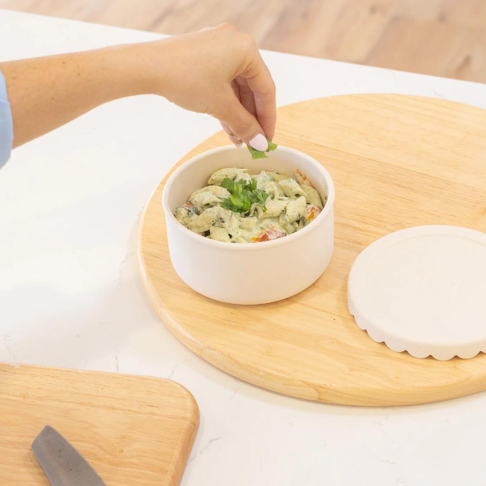 Silicone Scallop Bowl - Cream