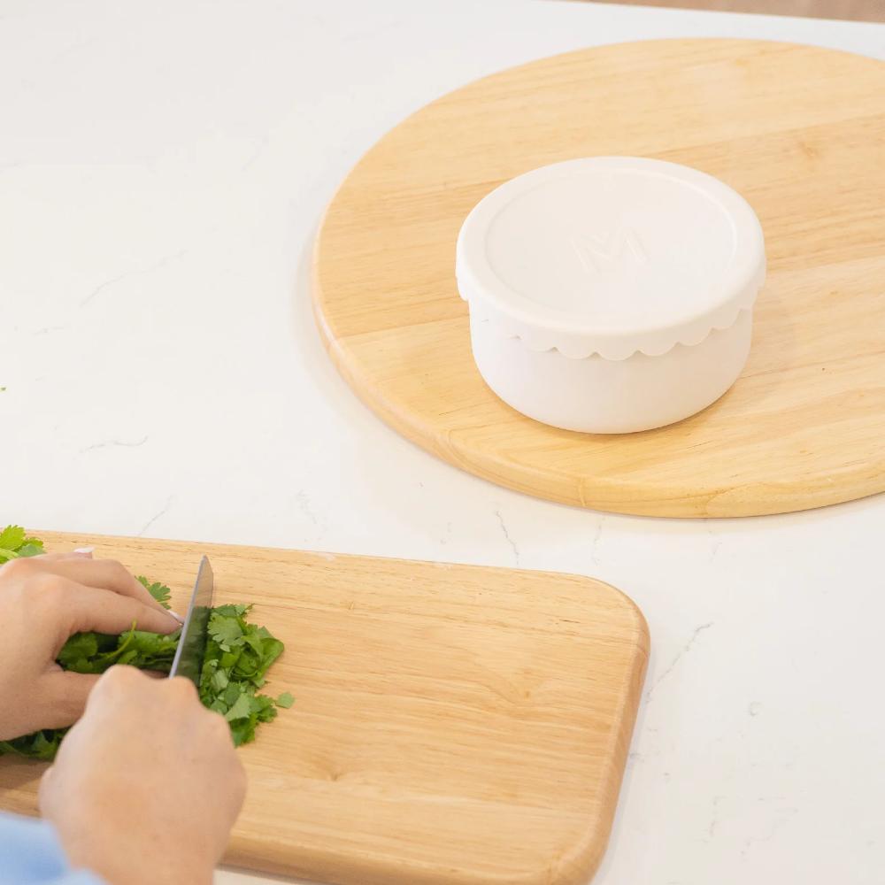 Silicone Scallop Bowl - Cream