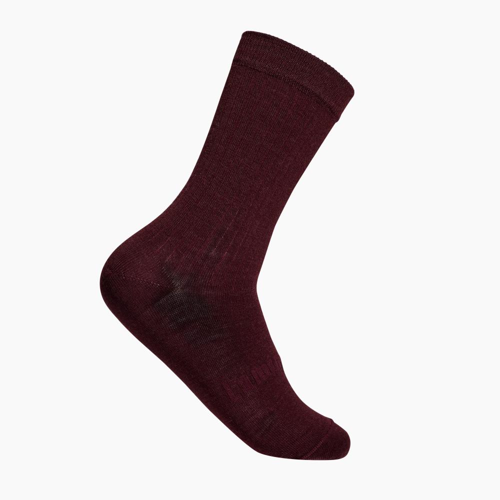 Blue Flower Knee High Merino Socks on a white background