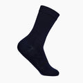 Navy Crew merino socks on a white background