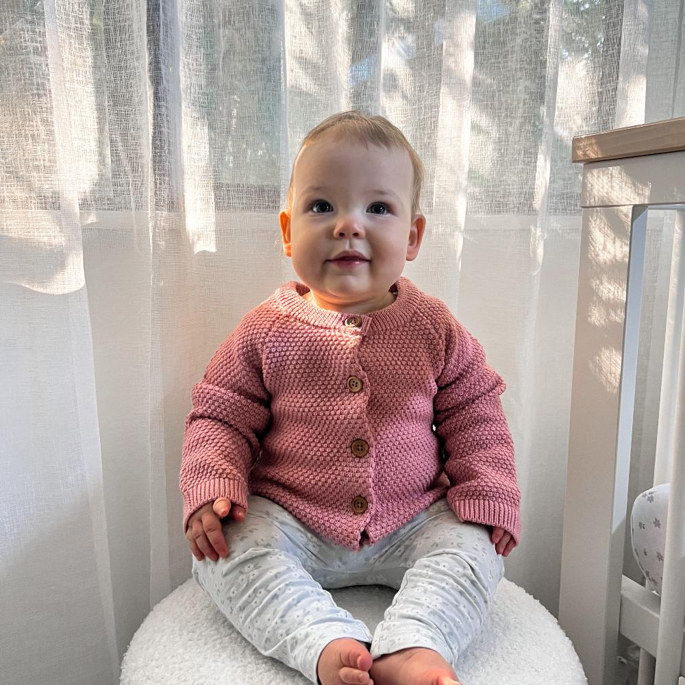 Merino Knit Cardigan - Pink