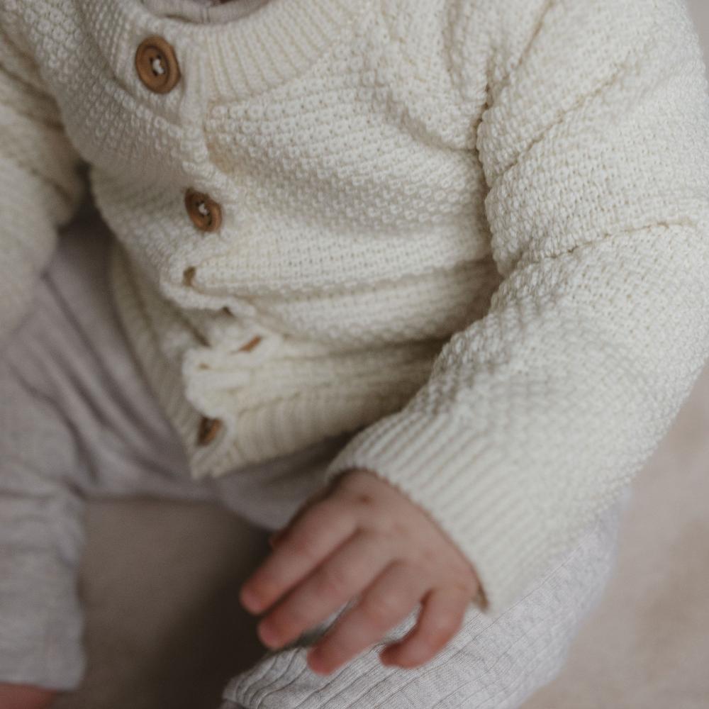 Merino Knit Cardigan - Natural