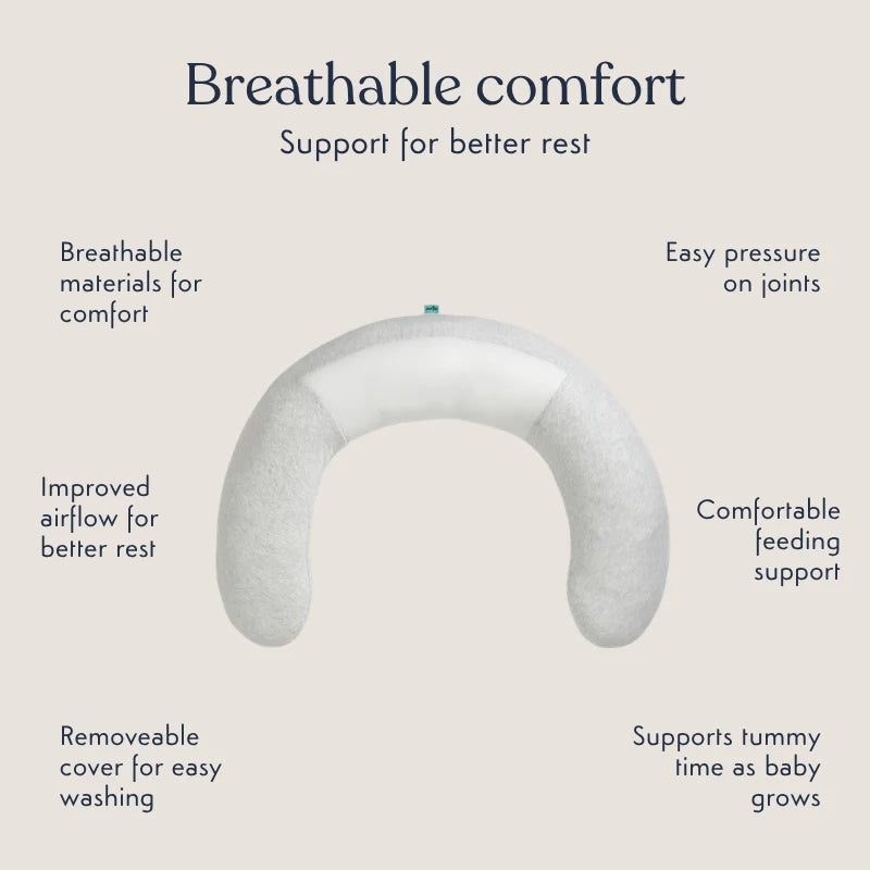 Breathe Pregnancy Pillow - Minimal Grey