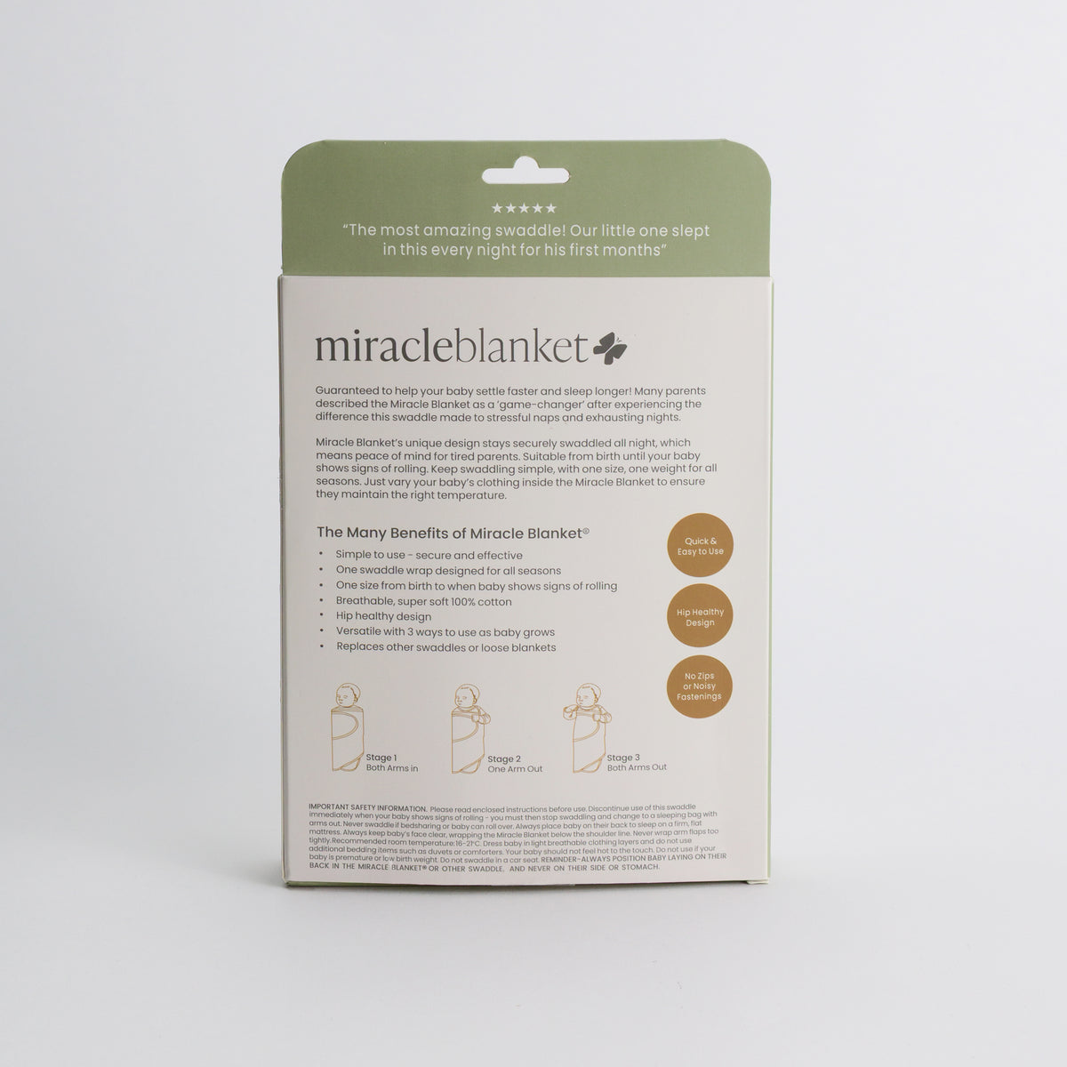 Miracle Blanket Swaddle Wrap - Cloud