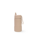 beige complete Montiico flip top straw stainless steel water bottle with silicone bumper