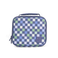blue and green checkerboard Montiico medium insulated lunch bag