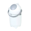White napp bin with gray lid on a white background