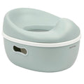 Sage Green Potty with a handle on a white background
