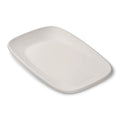 Rectangular grey baby change table on a white background