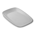 Rectangular grey baby change mat on a white background
