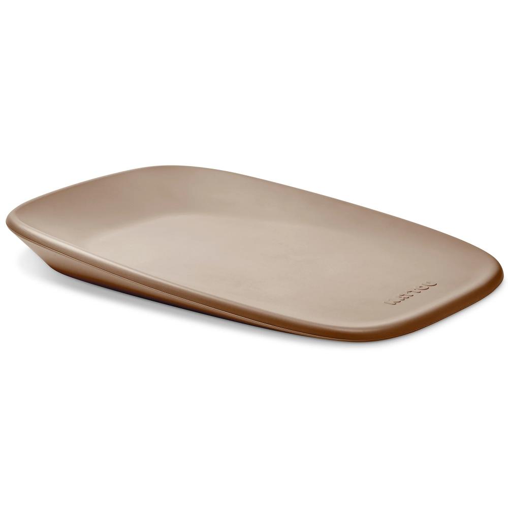 Taupe brown baby change mat on a white background