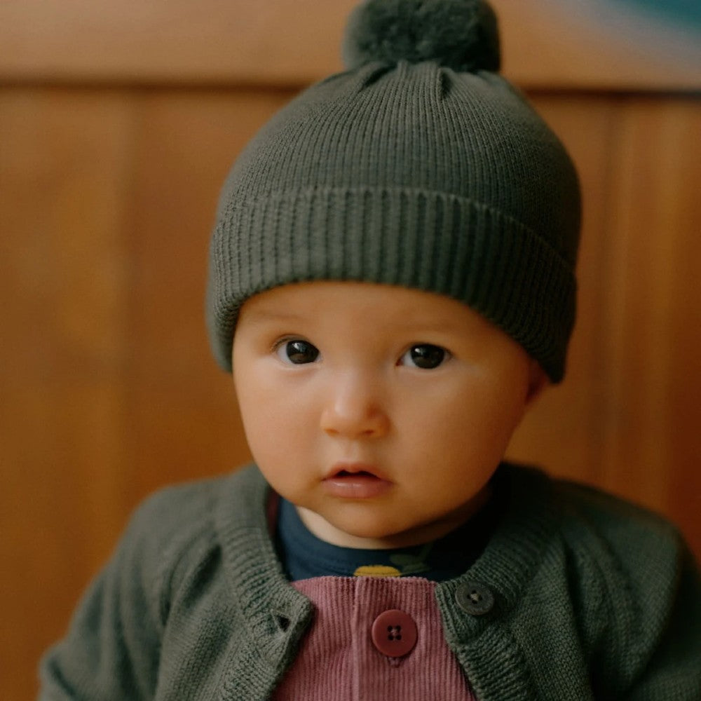 Alpine Pom Pom Beanie - Thyme