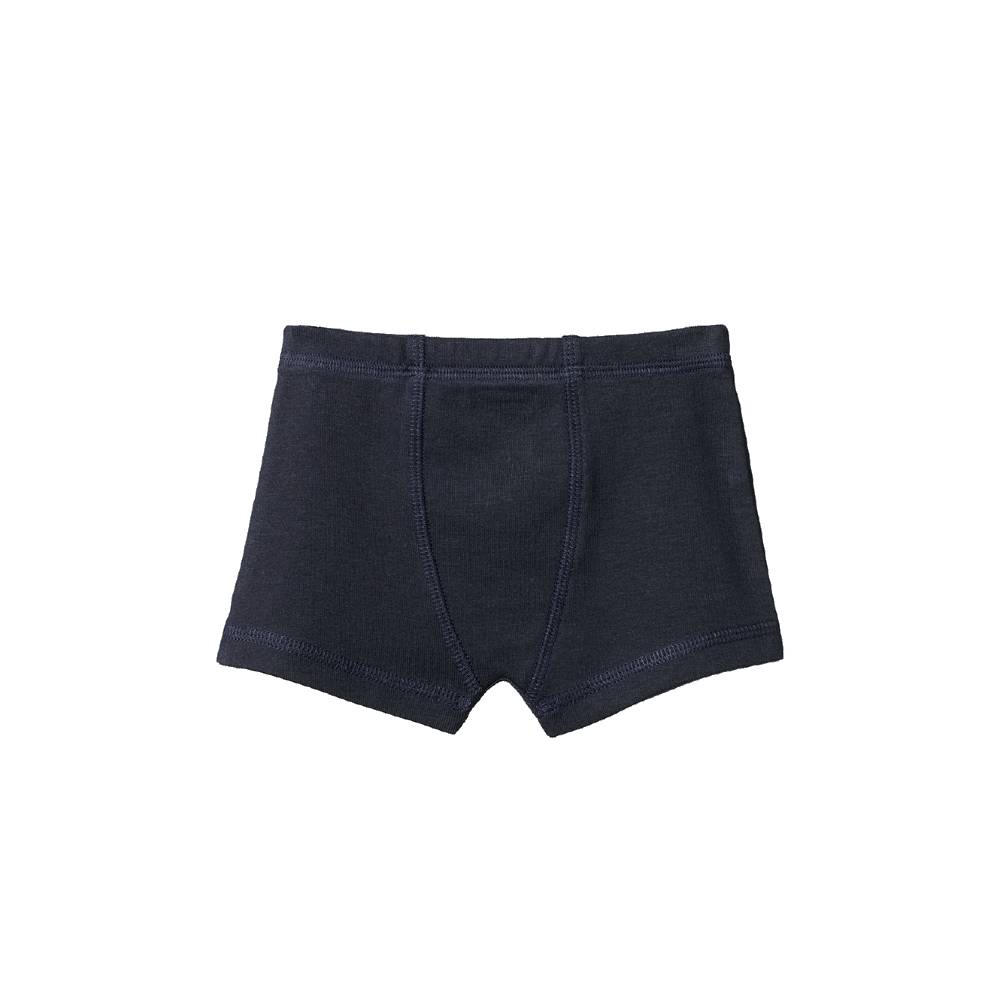 Dark navy blue boxer briefs shown flat against a solid white background.