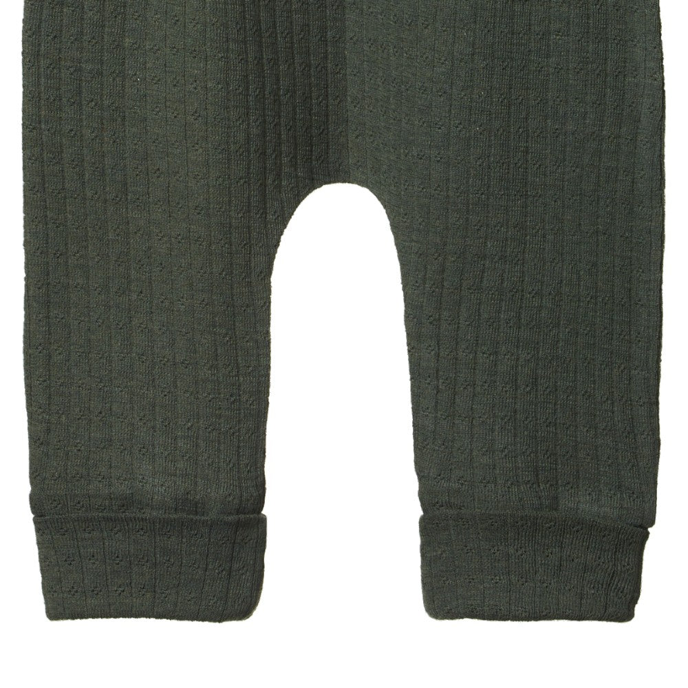 Merino Pointelle Drawstring Pants - Thyme