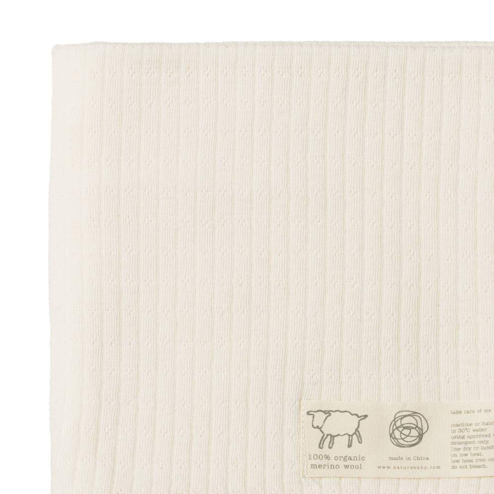 Merino Pointelle Wrap - Natural