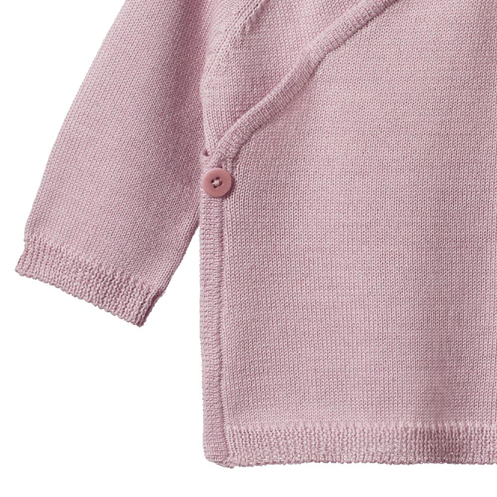 Merino Wool Knit Kimono Jacket - Lilac