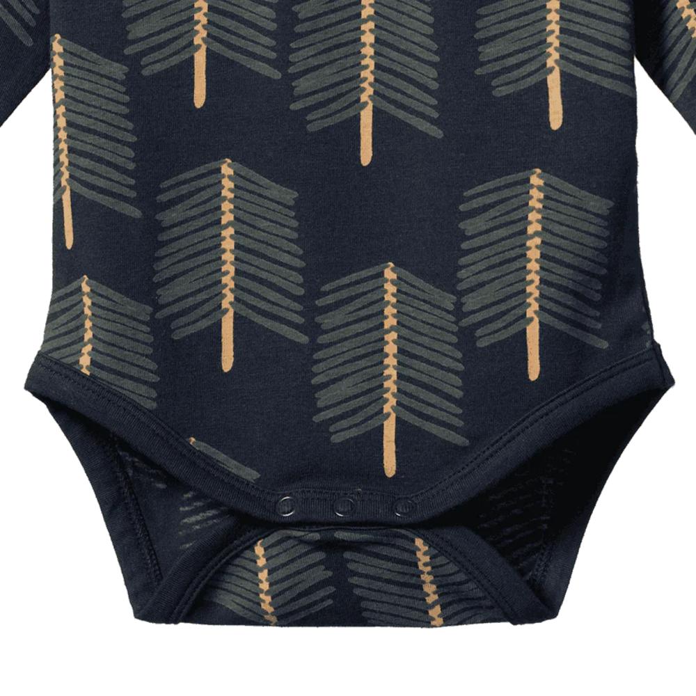 Cotton Long Sleeve Bodysuit - Bramblewood Print