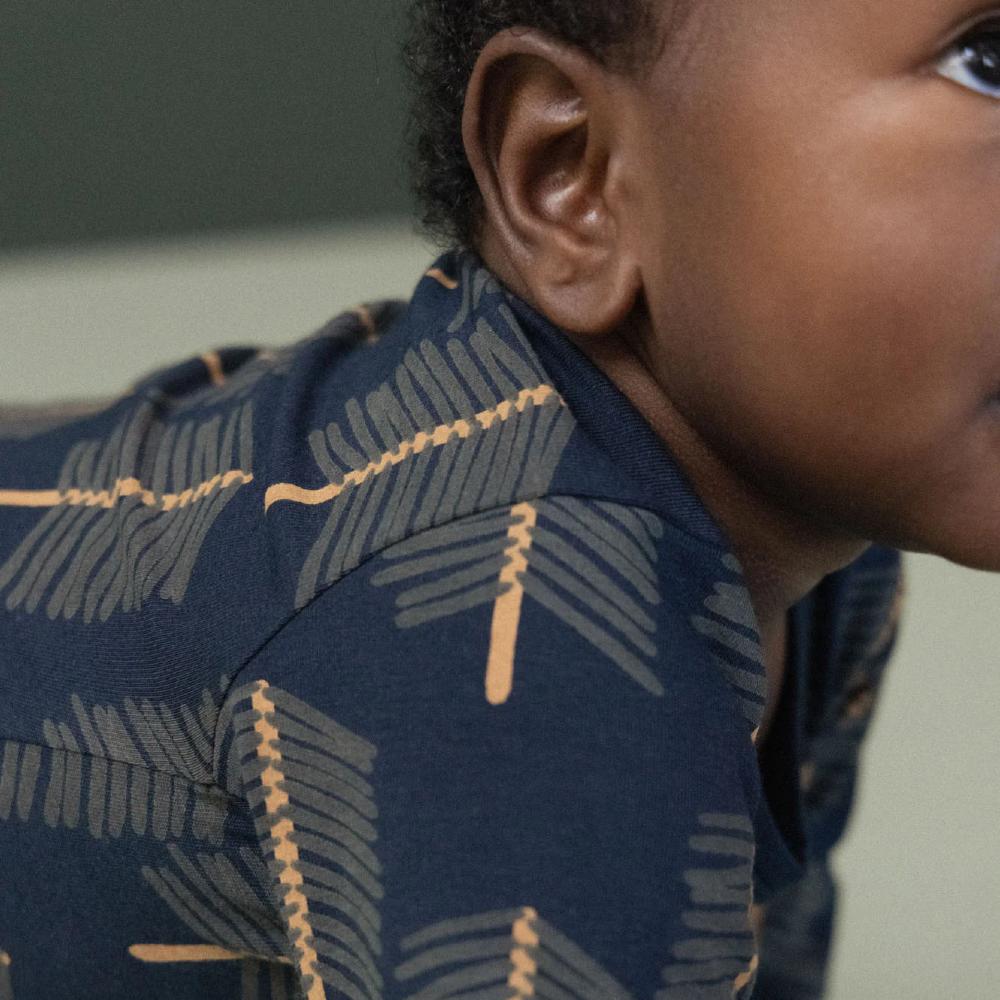 Cotton Long Sleeve Bodysuit - Bramblewood Print
