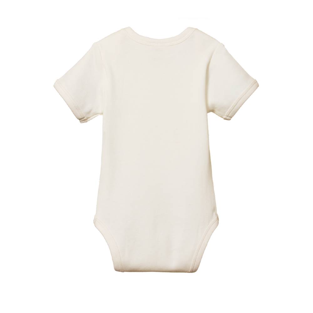 Cotton Short Sleeve Bodysuit - Natural