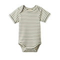 Striped baby bodysuit on a white background
