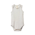 Merino Singlet Bodysuit - Grey Marl