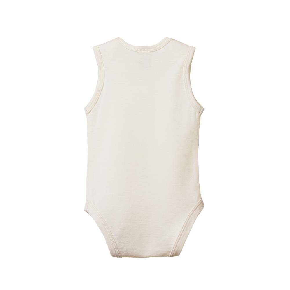 Merino Singlet Bodysuit - Natural