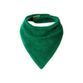 Bright Green cotton terrycloth baby bandana bib on a white background