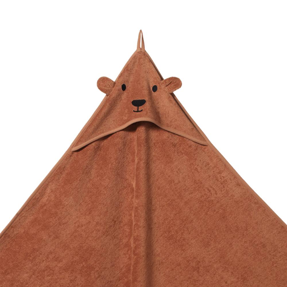 Bear Hooded Towel - Hazelnut