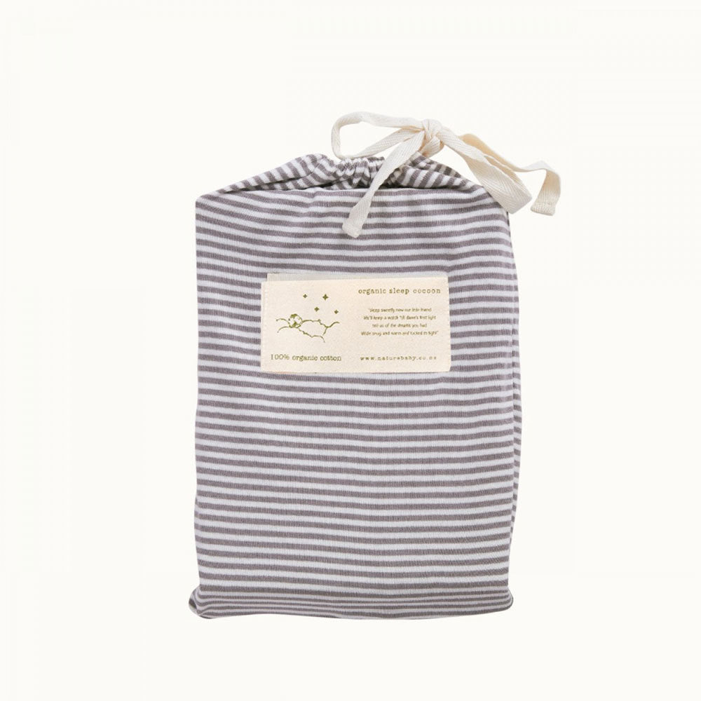 Cotton Sleeping Bag - Grey Stripe