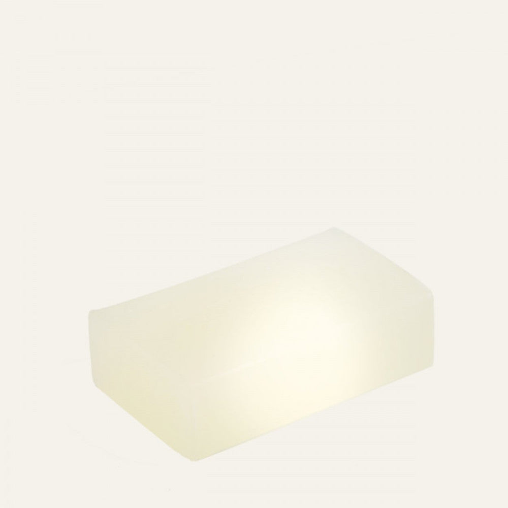 White rectangular soap bar shown on a white background