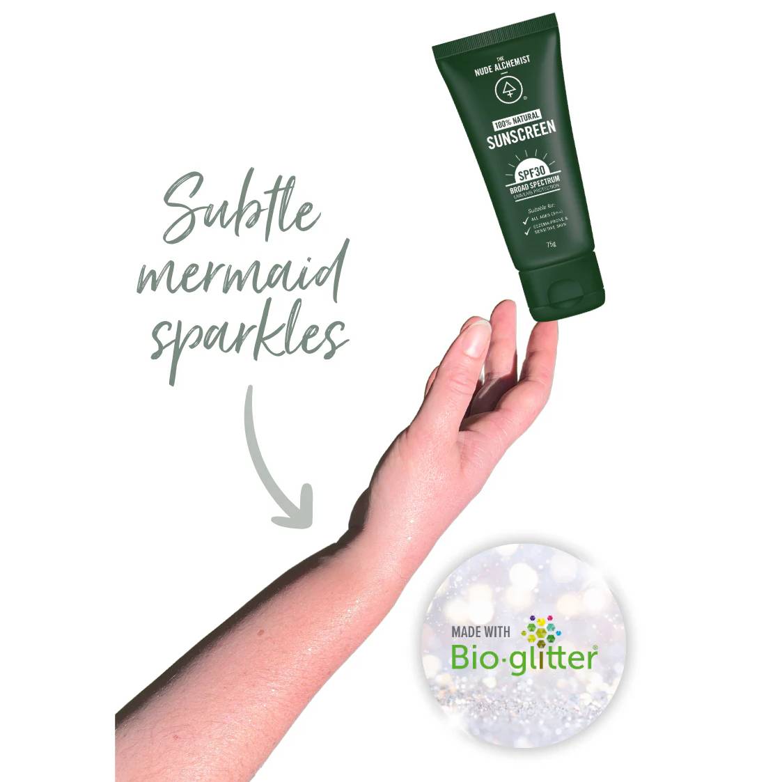 The SPF 30 Sunscreen with Bioglitter