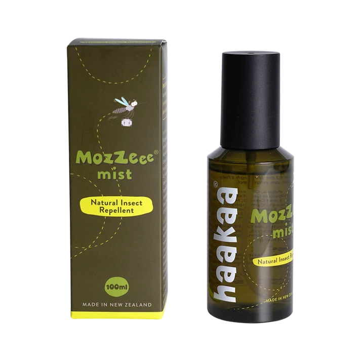 mozzee mist bottle and packaging with black lid
