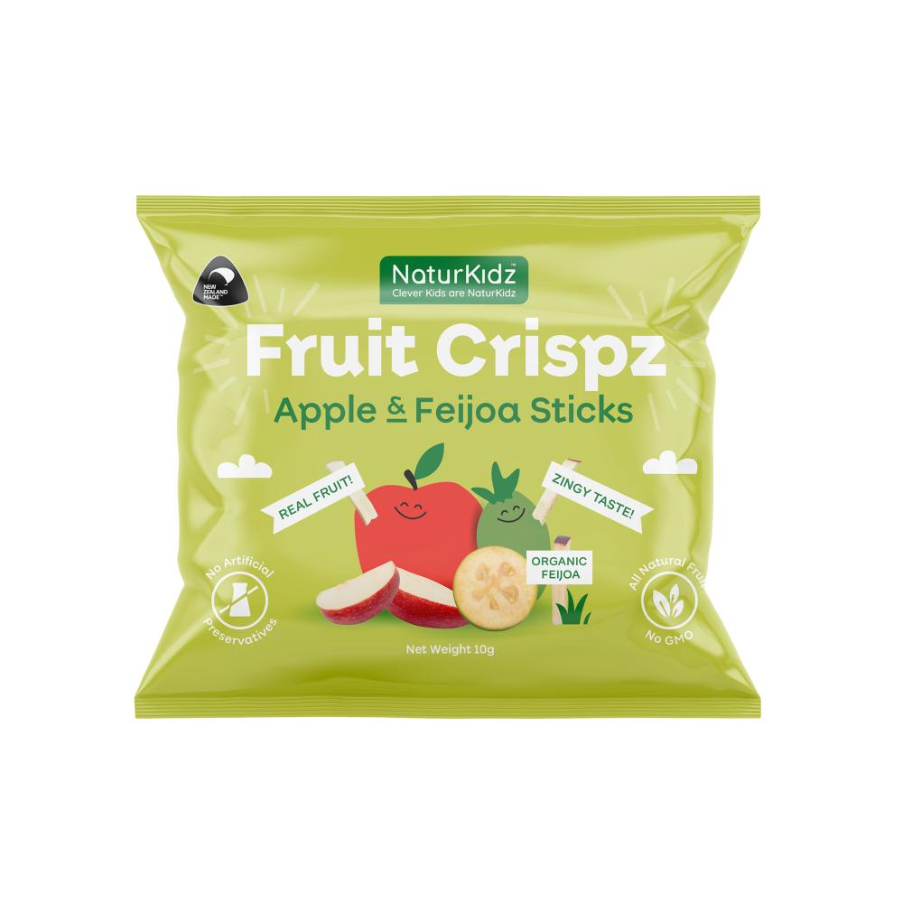 Green Naturkidz slice bag against white background.