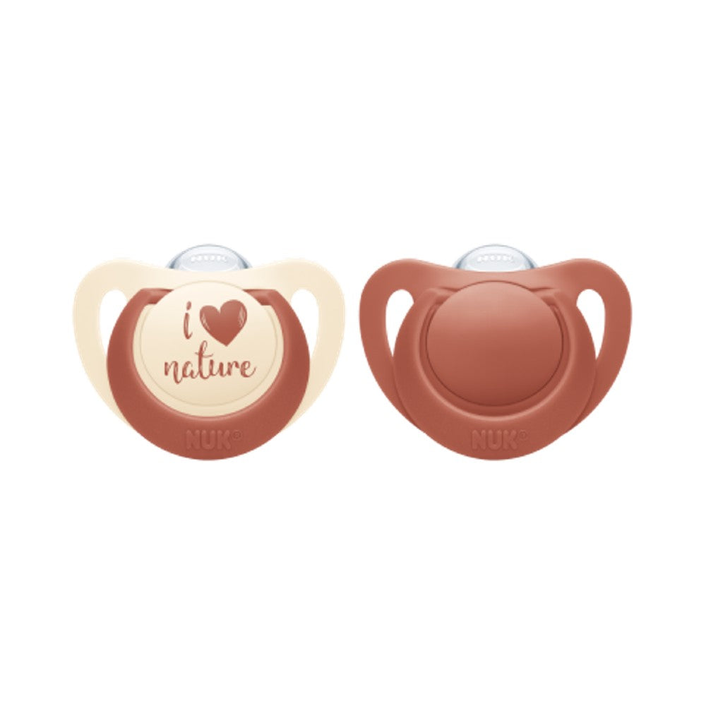 Nuk for Nature Silicone Soother Dummy 2pk - Rust