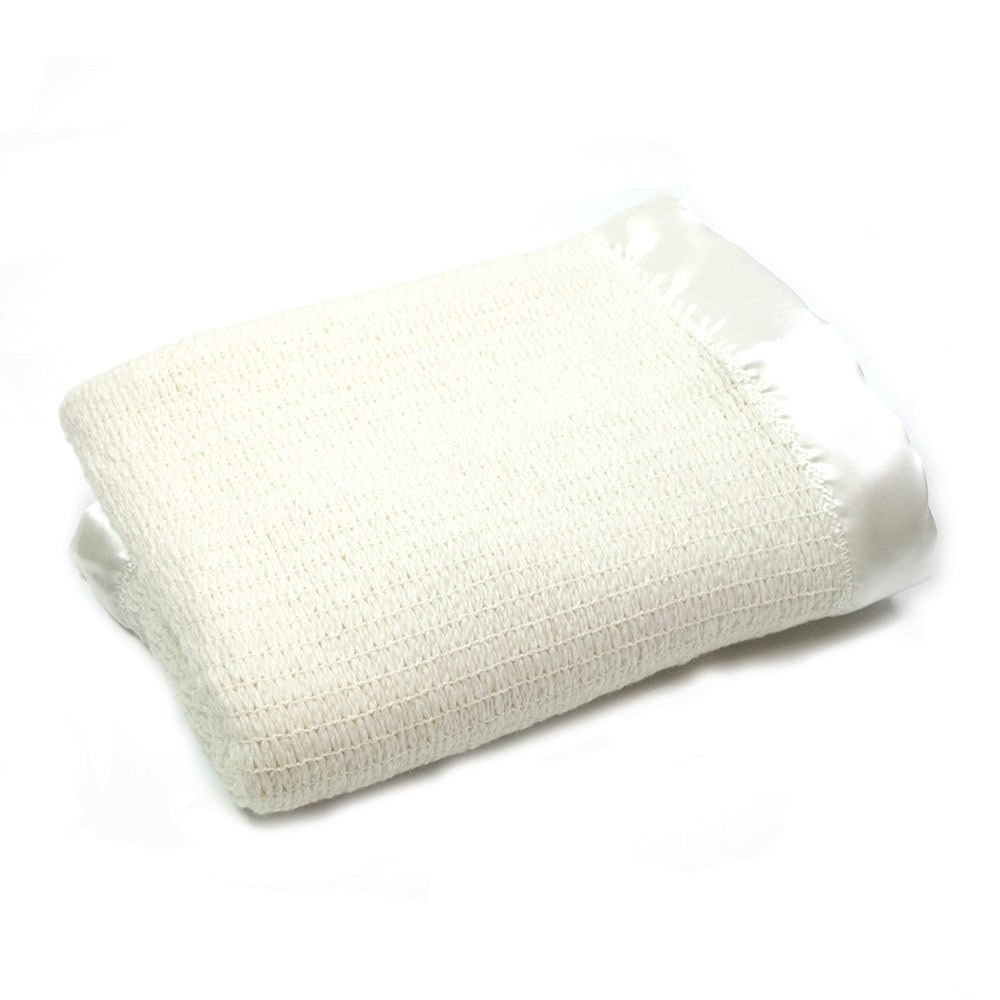 Merino Thermacell Blanket - Satin Edge - Ivory