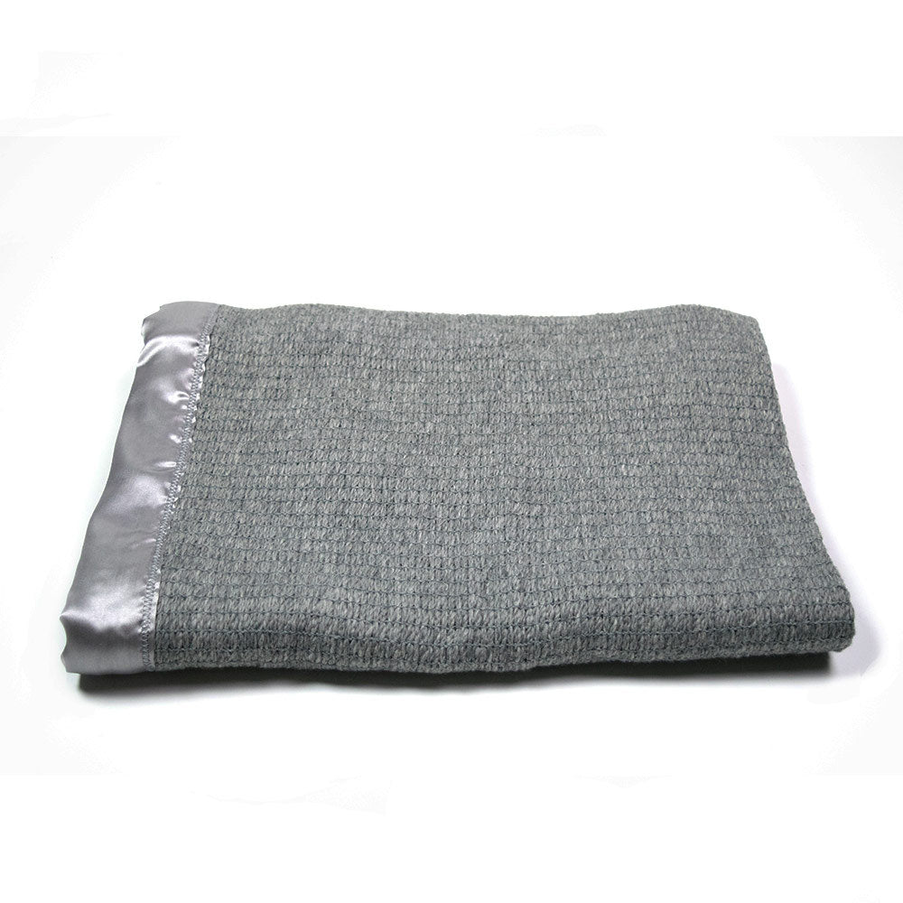 Merino Thermacell Blanket - Satin Edge - Pewter