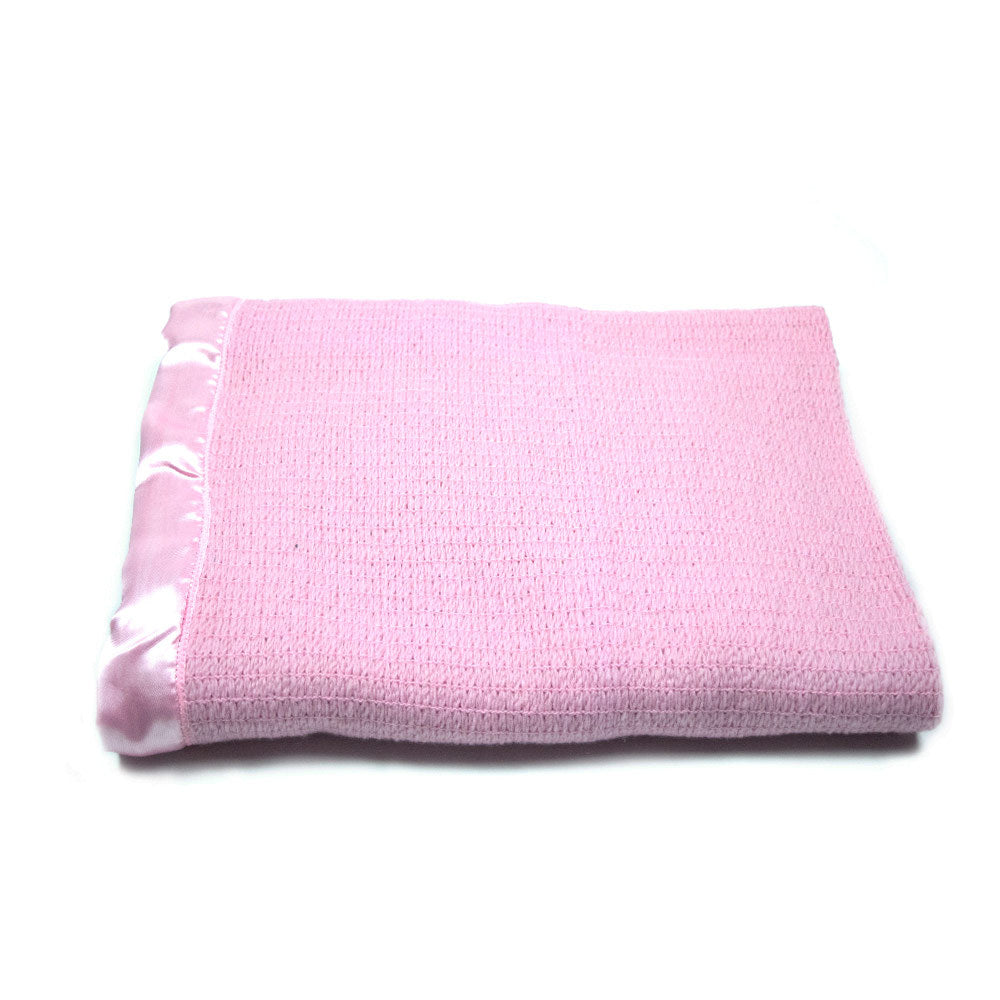 Merino Thermacell Blanket - Satin Edge - Pink