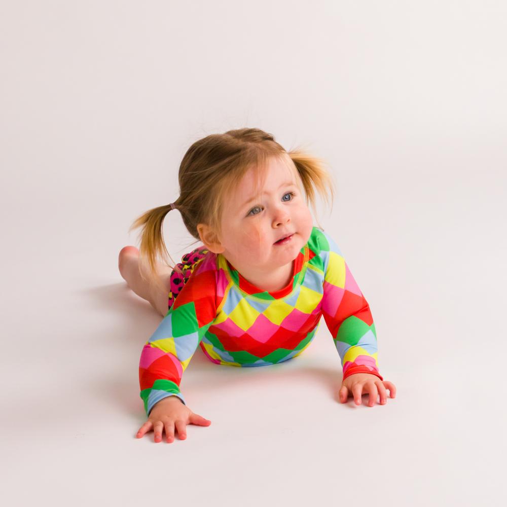 Neon Brushed Rashie - Red Stripe